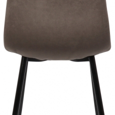 Jedálenská stolička Giverny, zamat, šedá - 4