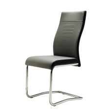 Jedálenská stolička Glady, sivá/čierna - 1