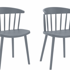 Jedálenská stolička Gola (súprava 2 ks), sivá - 1
