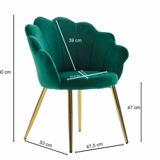 Jedálenská stolička Gregoria, zelená - 4