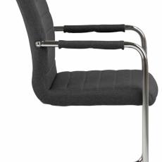Jedálenská stolička Gudrun (SET 2ks), tkanina, šedá - 4