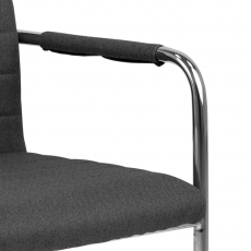 Jedálenská stolička Gudrun (SET 2ks), tkanina, šedá - 6