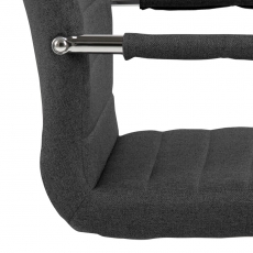 Jedálenská stolička Gudrun (SET 2ks), tkanina, šedá - 8