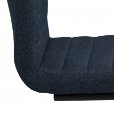 Jedálenská stolička Gudrun (SET 2ks), tkanina, tmavo modrá / čierna - 6