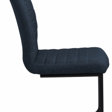 Jedálenská stolička Gudrun (SET 2ks), tkanina, tmavo modrá / čierna - 7