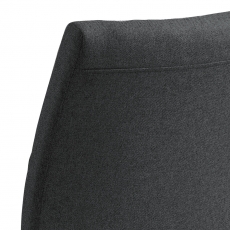 Jedálenská stolička Gudrun (SET 2ks), tkanina, tmavo šedá / chróm - 4