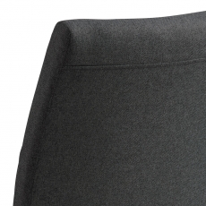 Jedálenská stolička Gudrun (SET 2ks), tkanina, tmavo šedá / čierna - 6