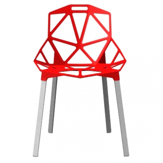 Jedálenská stolička Guru, červená - 1