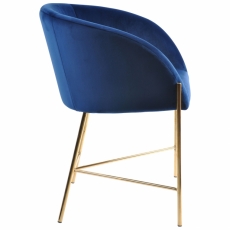 Jedálenská stolička Gwell, zlatá / modrá - 3