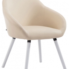 Jedálenská stolička Harry textil, biele nohy - 3