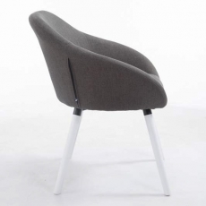 Jedálenská stolička Harry textil, biele nohy - 11