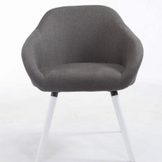 Jedálenská stolička Harry textil, biele nohy - 12
