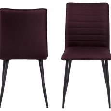 Jedálenská stolička Hedwig (SET 2ks), tkanina, červená - 1