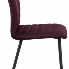 Jedálenská stolička Hedwig (SET 2ks), tkanina, červená - 3