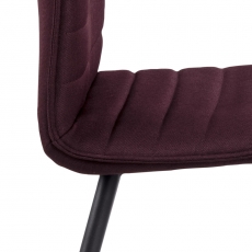 Jedálenská stolička Hedwig (SET 2ks), tkanina, červená - 4