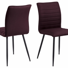 Jedálenská stolička Hedwig (SET 2ks), tkanina, červená - 6