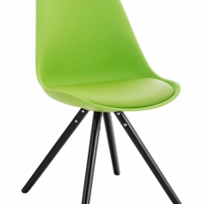 Jedálenská stolička Heidy, zelená / čierna - 1