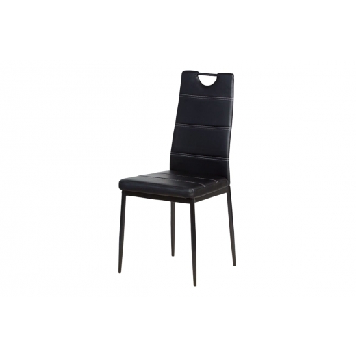 Jedálenská stolička Henrieta, čierna/čierna - 1