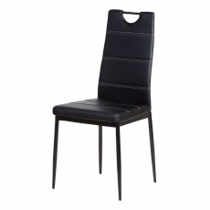 Jedálenská stolička Henrieta, čierna/čierna - 1
