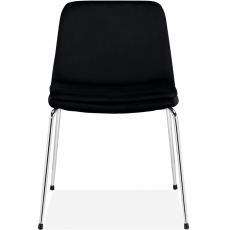 Jedálenská stolička Hiena (Súprava 2 ks), syntetická koža, čierna - 2