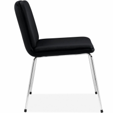 Jedálenská stolička Hiena (Súprava 2 ks), syntetická koža, čierna - 3