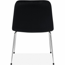 Jedálenská stolička Hiena (Súprava 2 ks), syntetická koža, čierna - 4