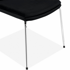 Jedálenská stolička Hiena (Súprava 2 ks), syntetická koža, čierna - 5