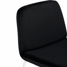 Jedálenská stolička Hiena (Súprava 2 ks), syntetická koža, čierna - 6