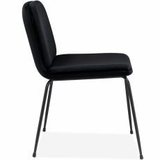 Jedálenská stolička Hiena (Súprava 2 ks), zamat, čierna - 3