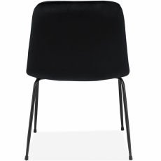 Jedálenská stolička Hiena (Súprava 2 ks), zamat, čierna - 4