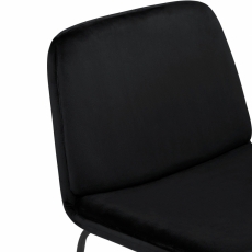 Jedálenská stolička Hiena (Súprava 2 ks), zamat, čierna - 6