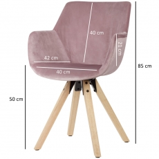 Jedálenská stolička Hima (súprava 2 ks), ružová - 3