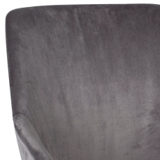 Jedálenská stolička Hima (súprava 2 ks), zamat, sivá - 6