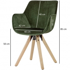 Jedálenská stolička Hima (súprava 2 ks), zelená - 3