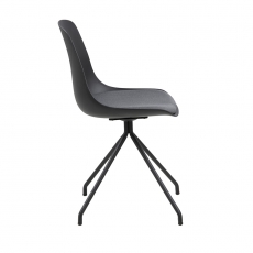 Jedálenská stolička Ilva, čierna/sivá - 2