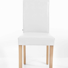 Jedálenská stolička Ina, syntetická koža, biela - 2
