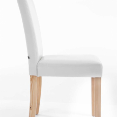 Jedálenská stolička Ina, syntetická koža, biela - 3