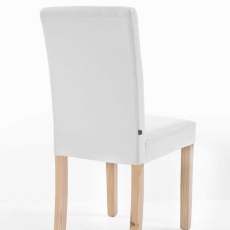 Jedálenská stolička Ina, syntetická koža, biela - 4