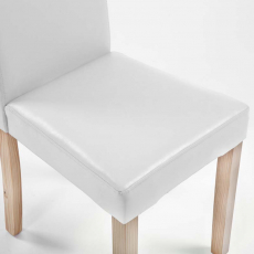 Jedálenská stolička Ina, syntetická koža, biela - 7