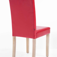 Jedálenská stolička Ina, syntetická koža, červená - 4
