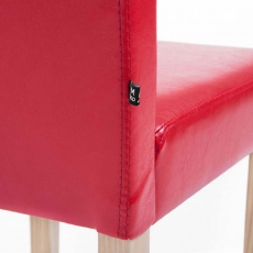 Jedálenská stolička Ina, syntetická koža, červená - 6