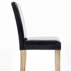 Jedálenská stolička Ina, syntetická koža, čierna - 3