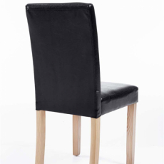Jedálenská stolička Ina, syntetická koža, čierna - 4