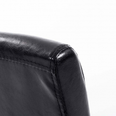 Jedálenská stolička Ina, syntetická koža, čierna - 5
