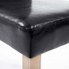 Jedálenská stolička Ina, syntetická koža, čierna - 7