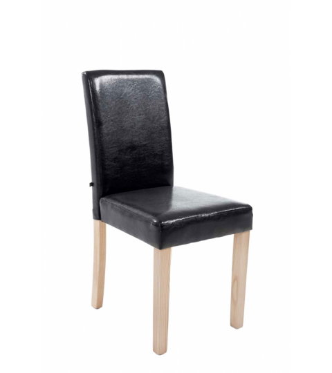 Jedálenská stolička Ina, syntetická koža, čierna