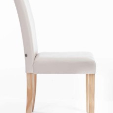 Jedálenská stolička Ina, syntetická koža, krémová - 3