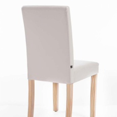 Jedálenská stolička Ina, syntetická koža, krémová - 4