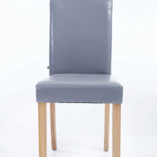 Jedálenská stolička Ina, syntetická koža, šedá - 2