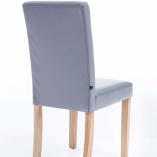 Jedálenská stolička Ina, syntetická koža, šedá - 4